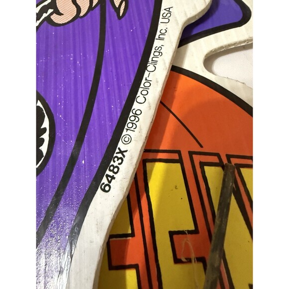 Vintage Halloween Yard Art Signs Cardboard Color Clings 1996 1997 Lot - Picture 11 of 11